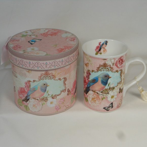 2 Colorful Coffee Mugs with box. Summer River. - Picture 2 of 9